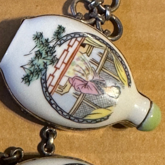 Vintage Ornate Custom Asian Snuff Bottle 925 Bracelet - Picture 11 of 11